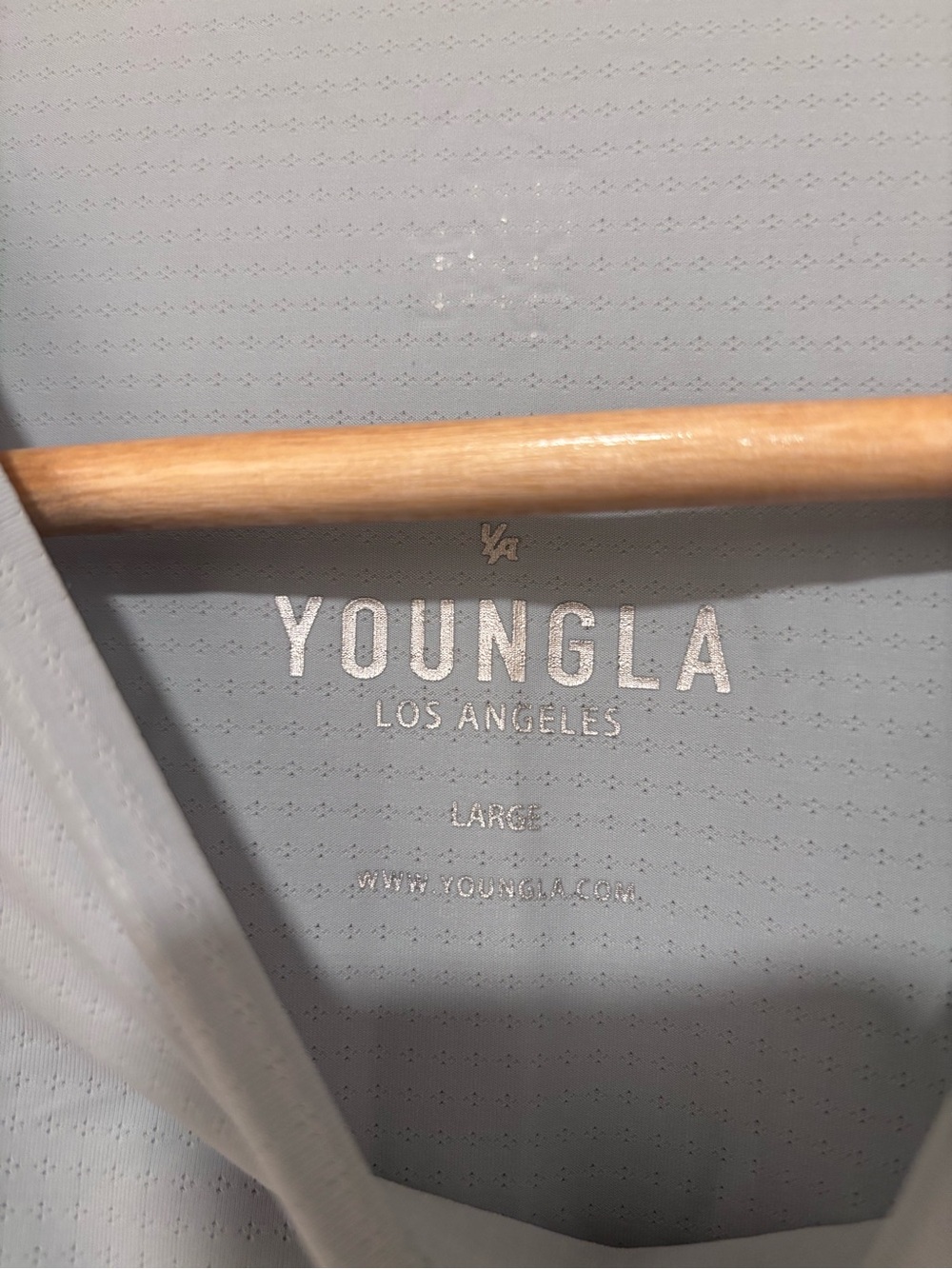YoungLA Men's Long Sleeve Performance Tee - pale blue - Picture 2 of 3